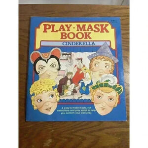 Cinderella Play‎ Mask Book 1990 paper face masks and story NEW Unused